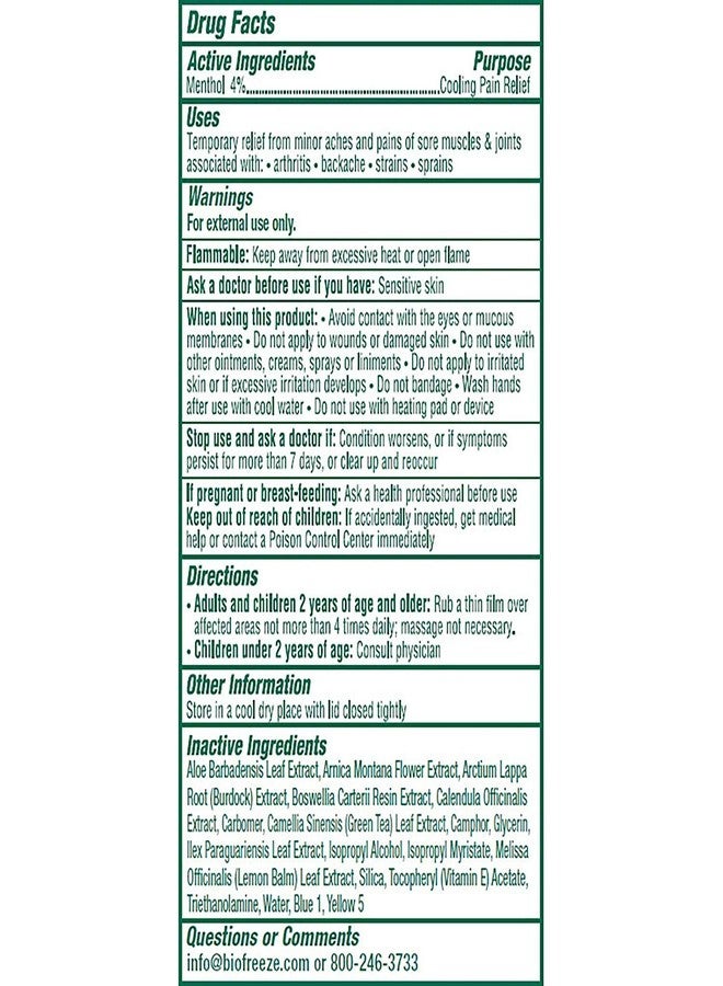 Biofreeze-13529 Pain Relief Gel, 4 oz. Tube, Pack of 2 (Packaging May Vary) - Image 5